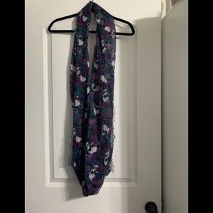 Skull infinity scarf black, purple, green